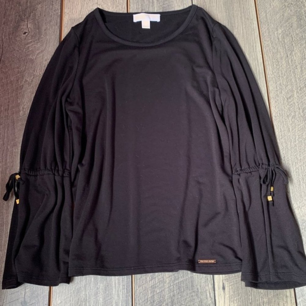 Michael Kors Black Bell Sleeve Blouse Small